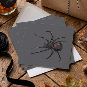 Cartão Aranha Viúva Negra Desenho Original de Arte