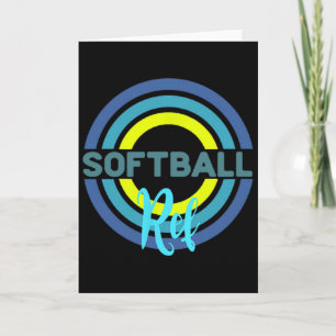 Cartão Árbitro de Softbol Com Círculos Modernos de Softbo