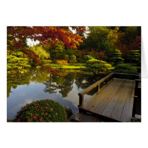 Cartão Arboreto, Jardim Japonês, Seattle, Washington,