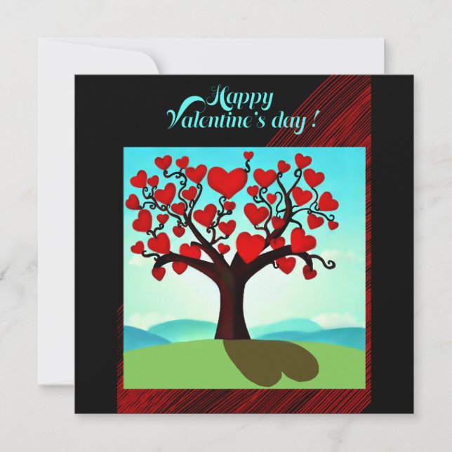 Cartão  Arbre d’amour - Valentine’s day (Frente)