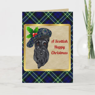 Cartão Arbuthnot Crachá & Tartan Personalizado Xmas