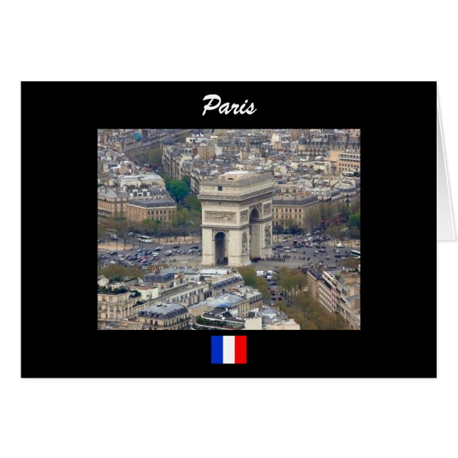 Cartão Arc de Triomphe Paris França (Frente Horizontal)