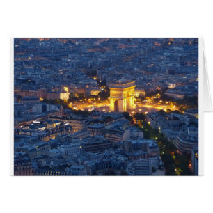 Cartão Arc De Triomphe Paris França Cidade Cosmopolita