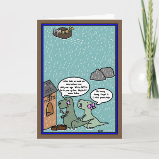 Cartão Arca de Noé - Os dinossauros estão atrasados para