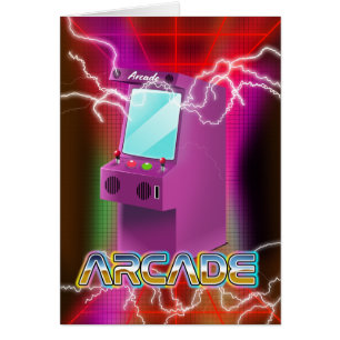 Cartão Arcada retrô dos anos 80