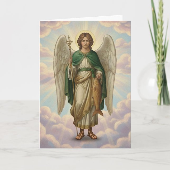 Cartão Arcanjo Anjo Rafael (Frente)