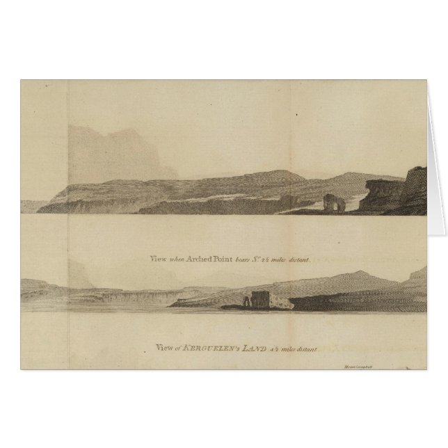 Cartão Arch Point, Terra de Kerguelen (Frente Horizontal)