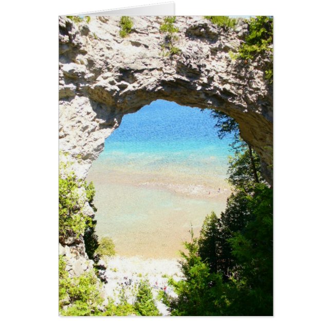 Cartão Arch Rock, Ilha Mackinac (Frente)