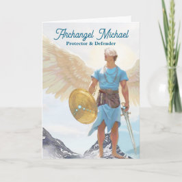 Cartão Archangel Michael Proteção Forte Saudação