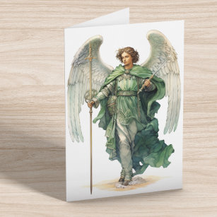 Cartão Archangel Raphael curando Viagem anjo