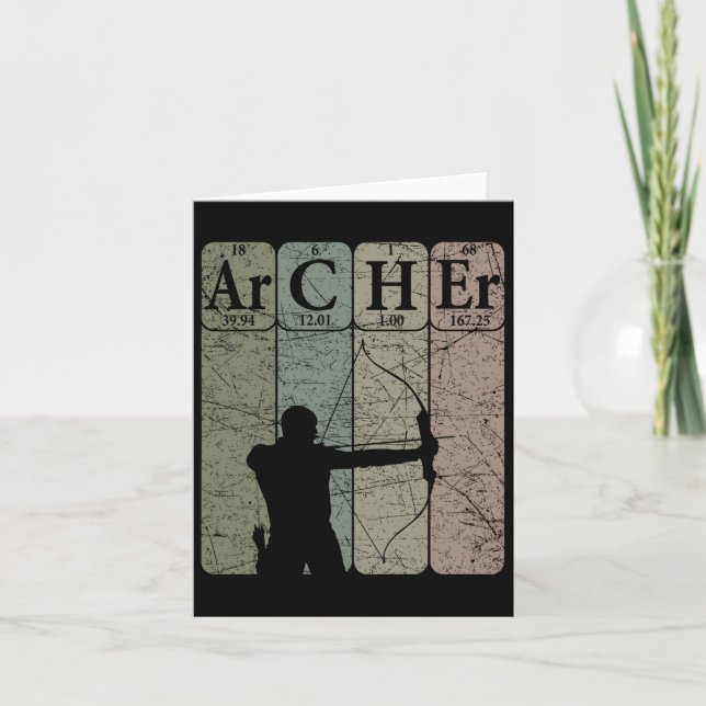 Cartão Archer Periódico Mesa Elements Arco Hunting Archer (Frente)