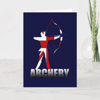 Cartão Archery British flag Archer UK GB