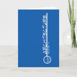 Cartão Architecture Drawing Title Greeting Card (light)