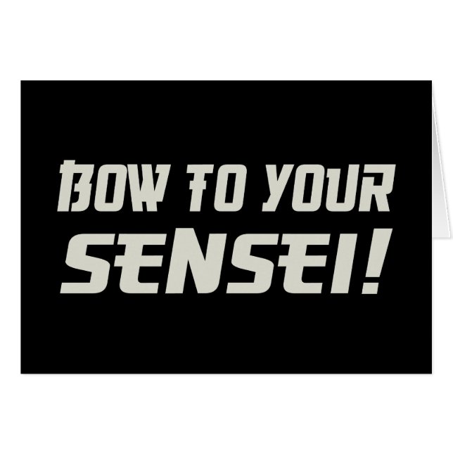 Cartão Arco a seu Sensei! (Frente Horizontal)
