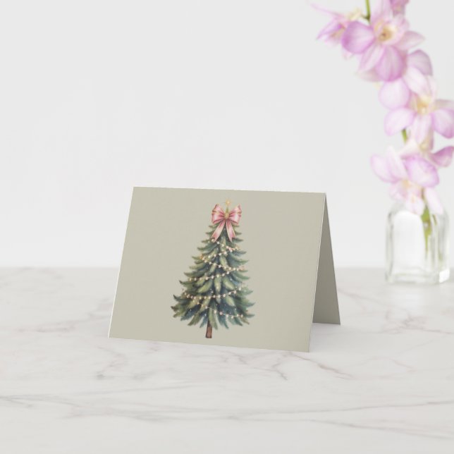 Cartão Arco de árvore de Natal Coquette Xmas (Orquídea)