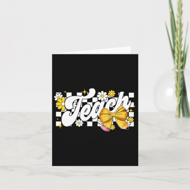 Cartão Arco de Coquete Professor Agradecimento do Profess (Frente)