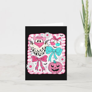 Cartão Arco de Coquetes Rosa-Fantasma Halloween Western C