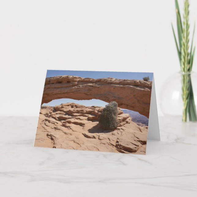 Cartão Arco de Mesa e Tumbleweed em Canyonlands (Frente)