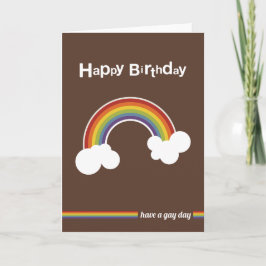 Cartão Arco | Feliz aniversário | Tenha um gay dia