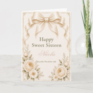 Cartão Arco Floral Coquete Sweet Sixteen
