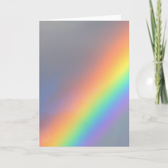Cartão arco-íris amarelo azul vermelho roxo (Frente)