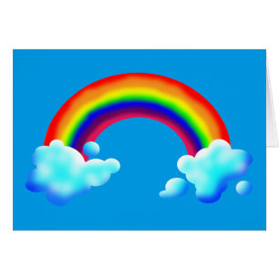 Cartão Arco-íris brilhante e colorido