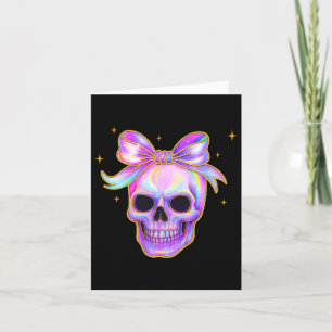 Cartão Arco-Íris Caveira Camisa Halloween Arco Bonito Pas