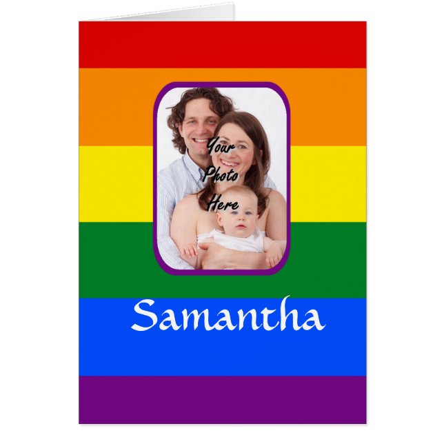 Cartão Arco-íris colorido (Frente)