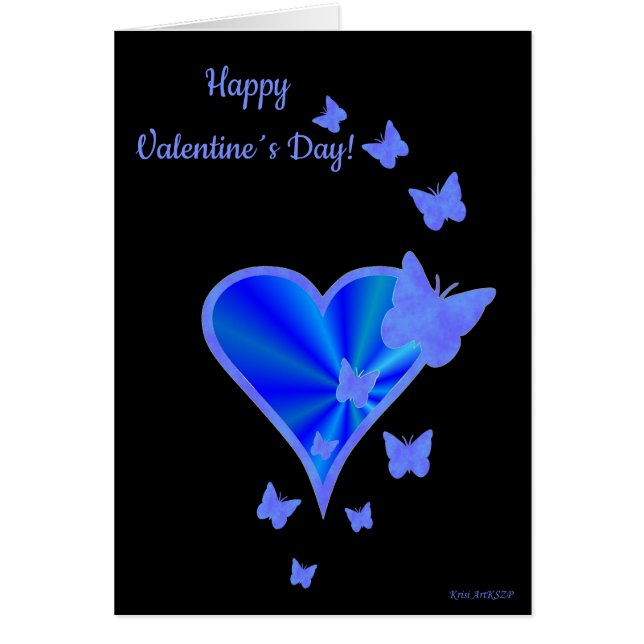 Cartão Arco-Íris Coração e Borboleta (Frente)