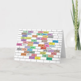 Cartão Arco-íris da placa de Grafite Inspiracional