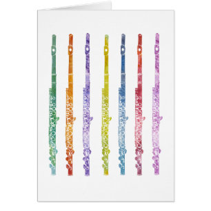 Cartão Arco-íris das flautas