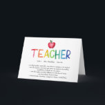 Cartão Arco-íris de Aquarela Moderna Obrigada Professor<br><div class="desc">Você é meu herói, professor. Presente perfeito para o seu professor favorito da escola primária no Natal, Volta às Aulas, Final de Ano ou Dia de Agradecimento aos Professores. Personalize com sua própria definição para criar um presente único, divertido e atencioso. Diga ao professor do seu filho o quanto ele...</div>