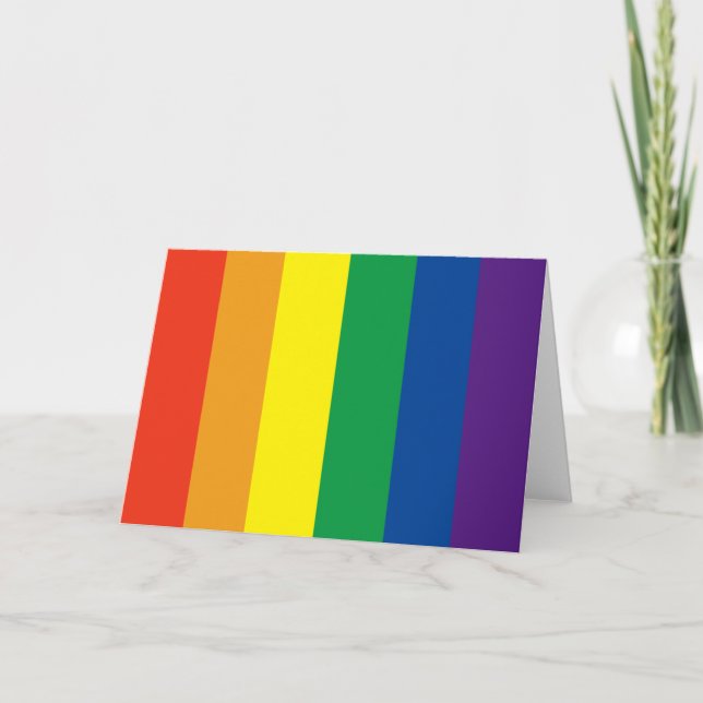 Cartão arco-íris de cores de orgulho (Frente)
