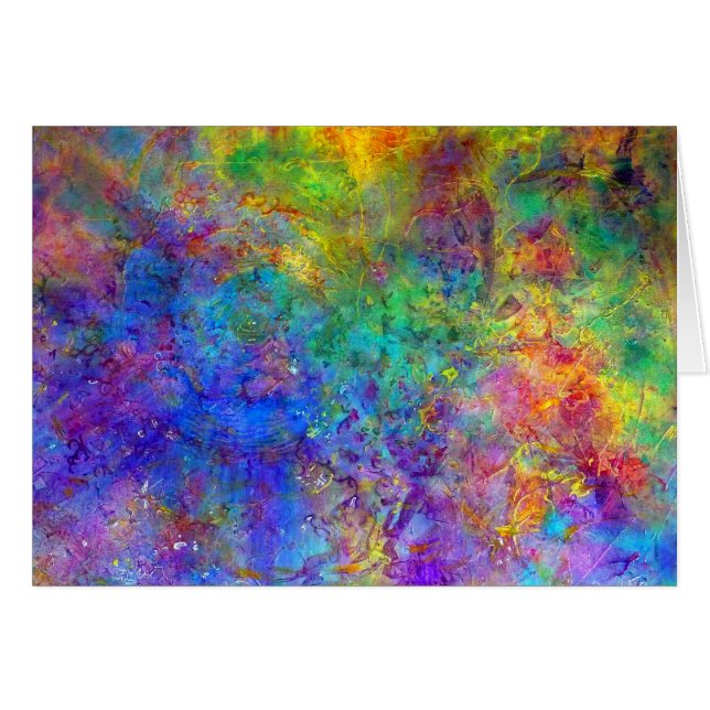 Cartão Arco-íris do "cosmos" (Frente horizontal)