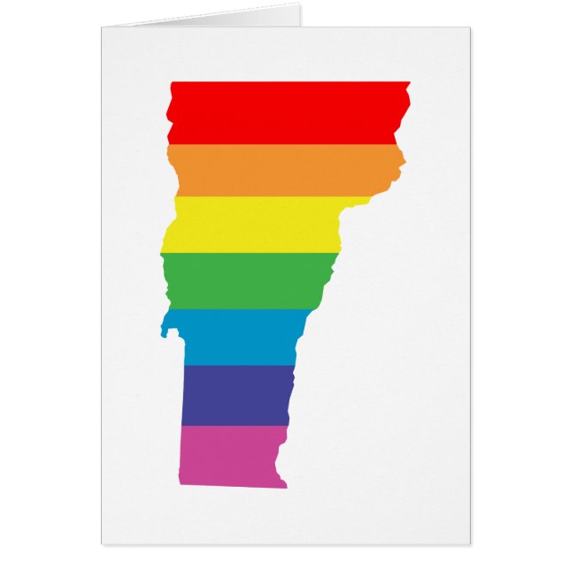 Cartão arco-íris do vermont (Frente)