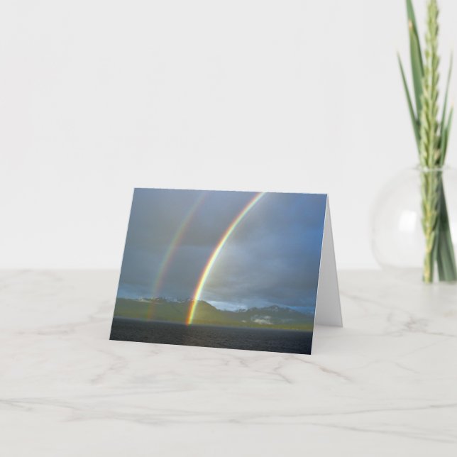 Cartão Arco-íris dobro (Frente)