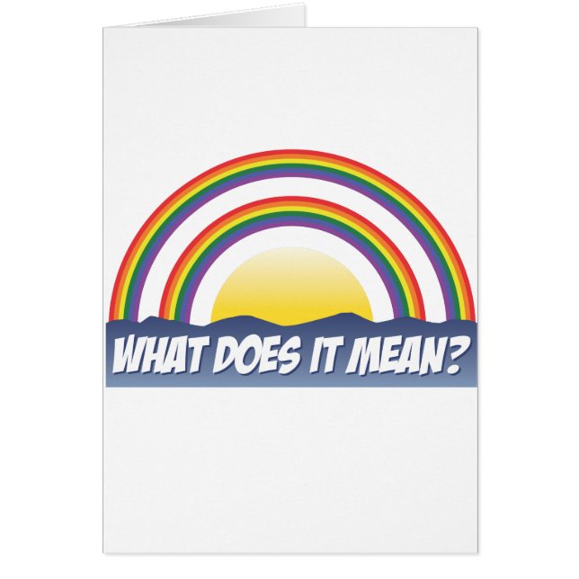 Cartão Arco-íris dobro o que ele significa? (Frente)