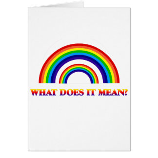 Cartão Arco-íris dobro. Que significa?