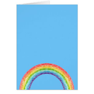 Cartão Arco-íris e céu azul