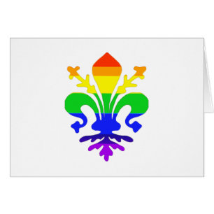 Cartão Arco-Íris Estilizado Fleur de Lis