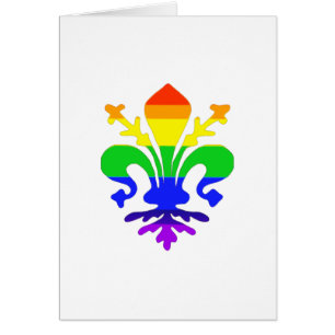 Cartão Arco-Íris Estilizado Fleur de Lis