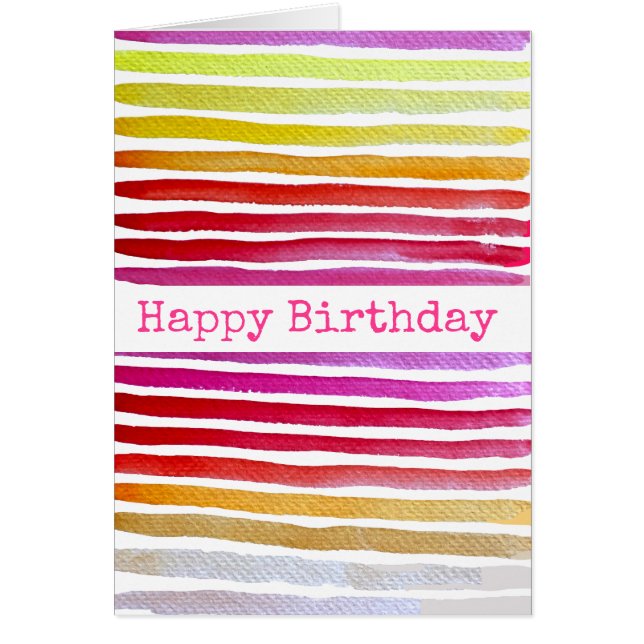 Cartão Arco-íris libra aquarela fofa (Frente)