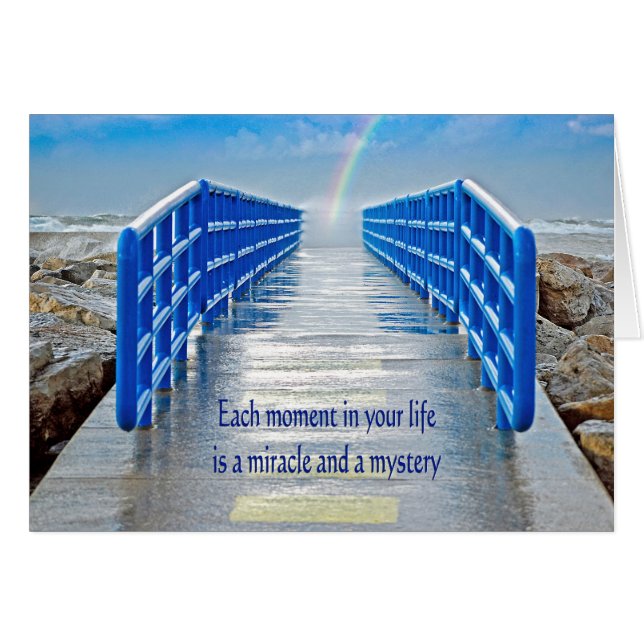 Cartão Arco-íris na extremidade de Pier (Frente horizontal)