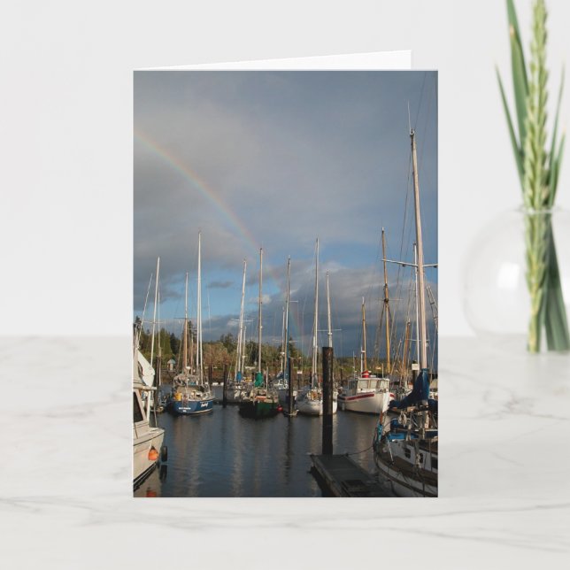 Cartão Arco-íris náutico (Frente)