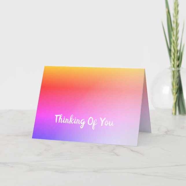 Cartão Arco-Íris Rosa Projetado (Frente)