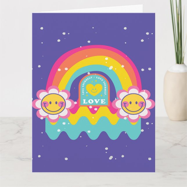 Cartão Arco-íris se ame (Frente)