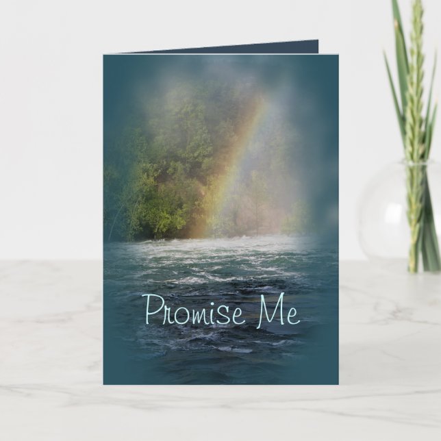 Cartão Arco-Íris Teal personalizar qualquer ocasião (Frente)