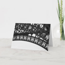 Cartão Arco preto e branco Notecard da torre Eiffel