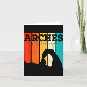 Cartão Arcos estilo retrô vintage linha do céu utah arcos
