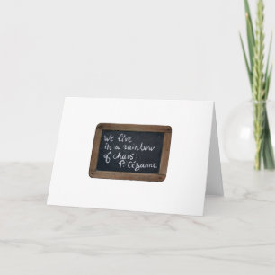 Cartão Ardoise Rustic School Slate Cezanne's Cote W Card